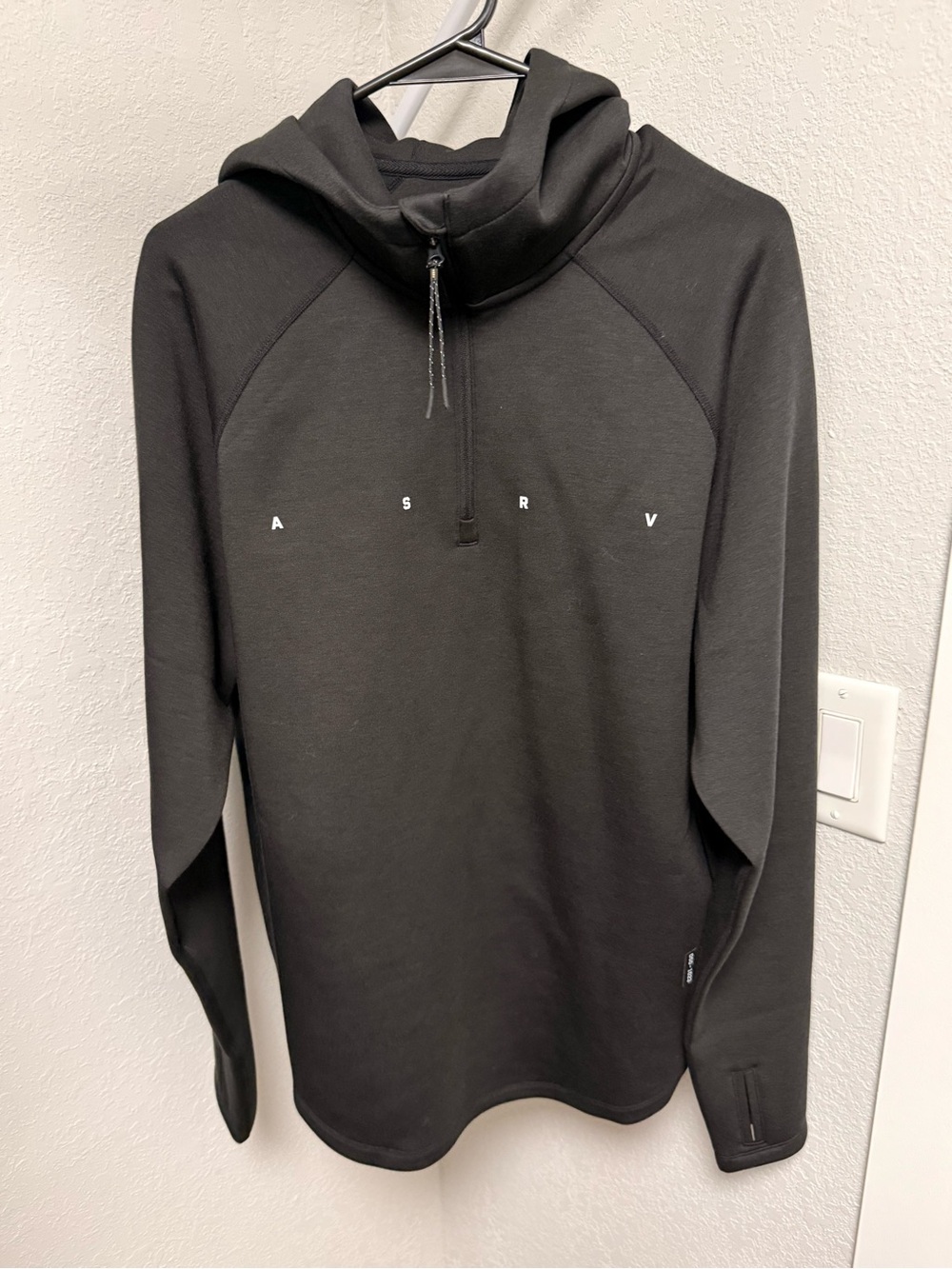 ASRV Men’s Medium Black 1/4 Zip Pullover Hoodie - NWOT